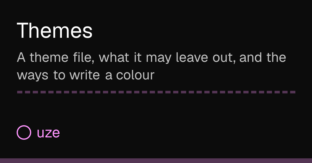 Dark Theme Json File Example Themes · UZE